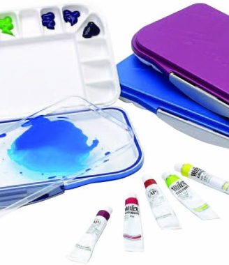 Mijello Airtight Watercolor 18-Well Blue Palette
