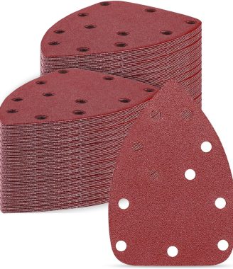 Sandpaper Sanding Discs Set: DEKOPRO 50 PCS Mouse Detail Sander Sandpaper Include 40,80,120,180,240 Grit