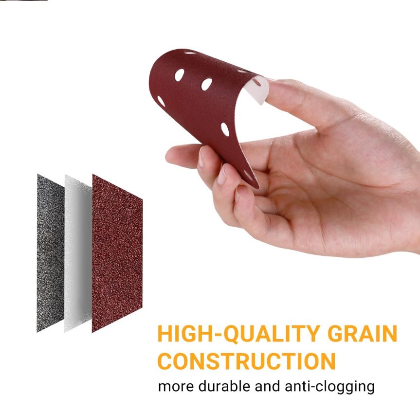 Sandpaper Sanding Discs Set: DEKOPRO 50 PCS Mouse Detail Sander Sandpaper Include 40,80,120,180,240 Grit - Image 2