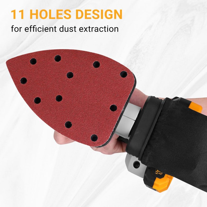 Sandpaper Sanding Discs Set: DEKOPRO 50 PCS Mouse Detail Sander Sandpaper Include 40,80,120,180,240 Grit - Image 4