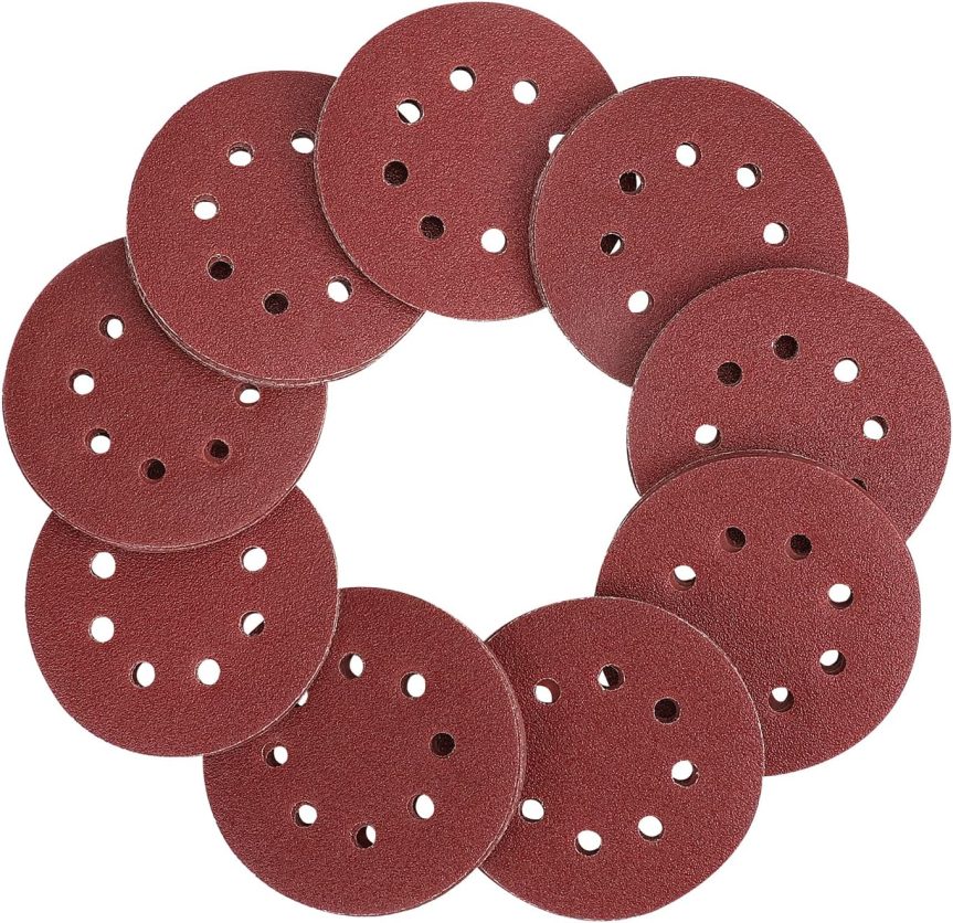 WORKPRO 80-Piece Sanding Disc Set，5-Inch 8-Hole Hook and Loop Sanding Discs, 60, 80, 100, 120, 180, 240, 320, 400 Grits Sandpaper for Random Orbital Sander(Not for Oscillating Tools or Mouse Sander)